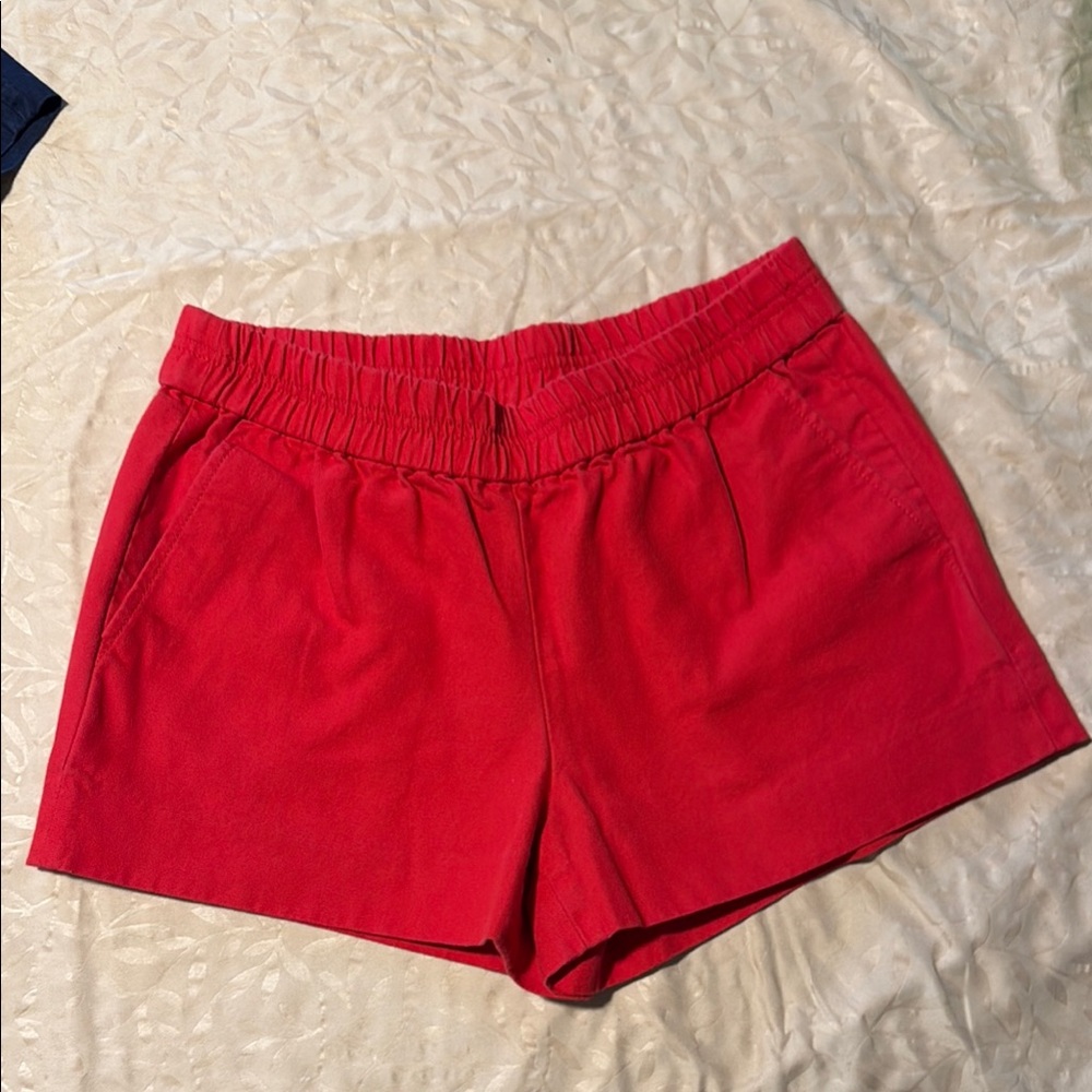 J. Crew Red Mid Rise Shorts